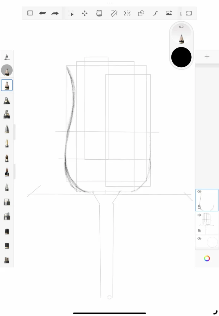 How do draw a rose step 2a