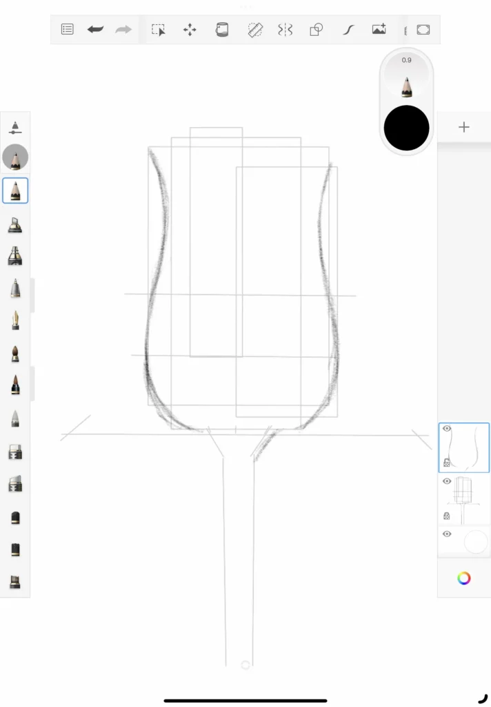 How do draw a rose step 2b