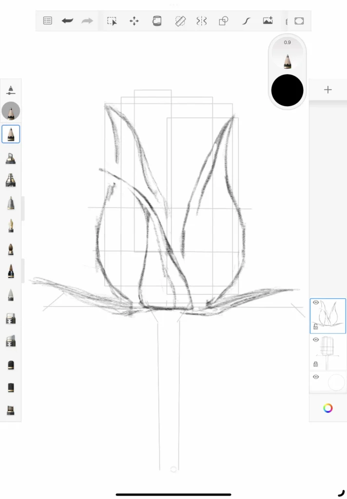 How do draw a rose step 4