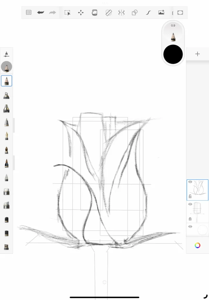 How do draw a rose step 5a