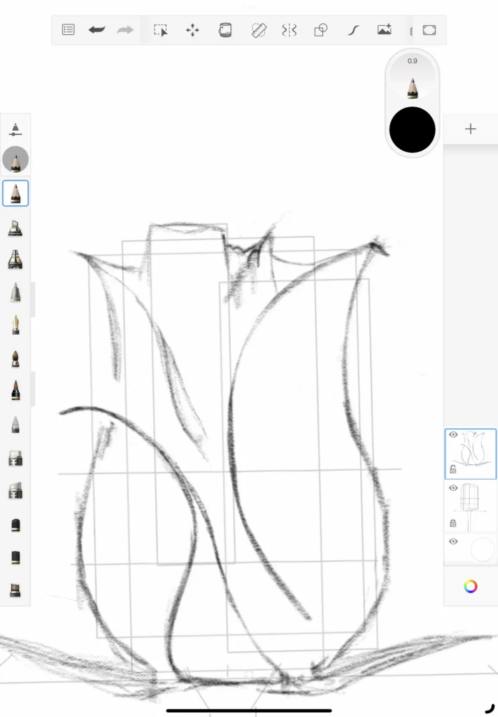How do draw a rose step 5b