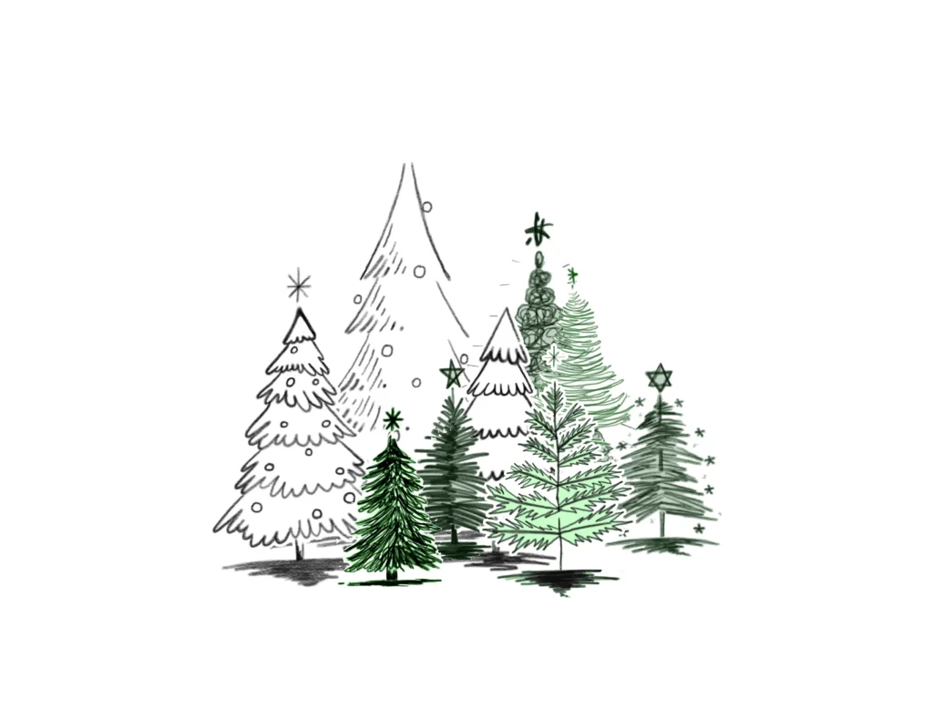 How to Draw a Christmas Tree