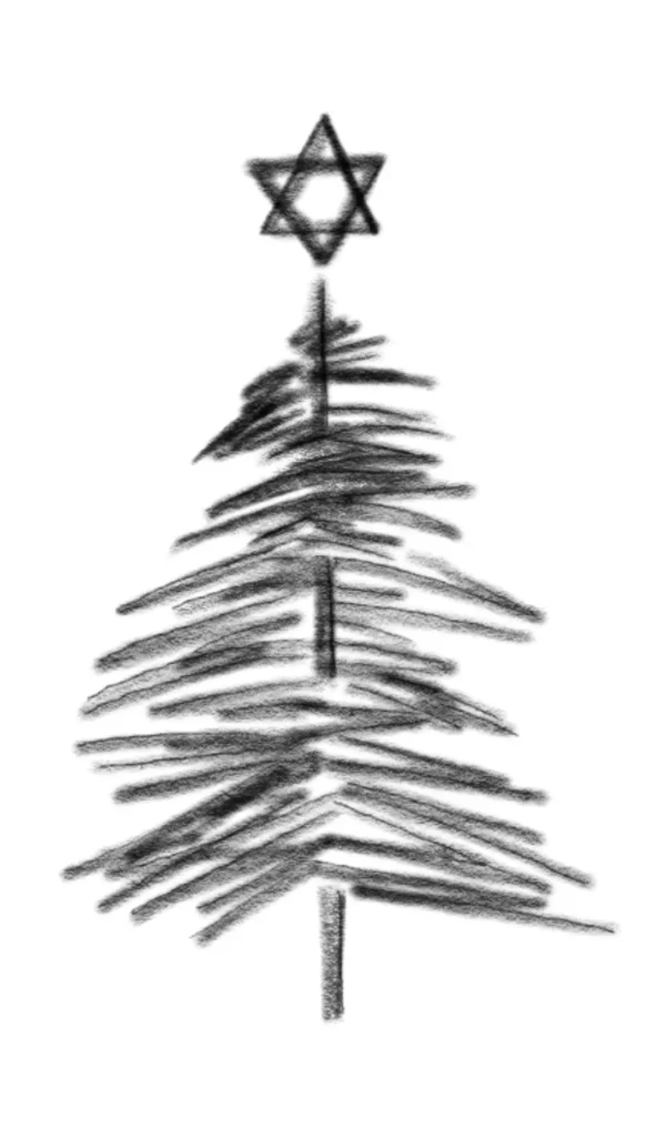 How to Draw a Christmas Tree - Example 6b