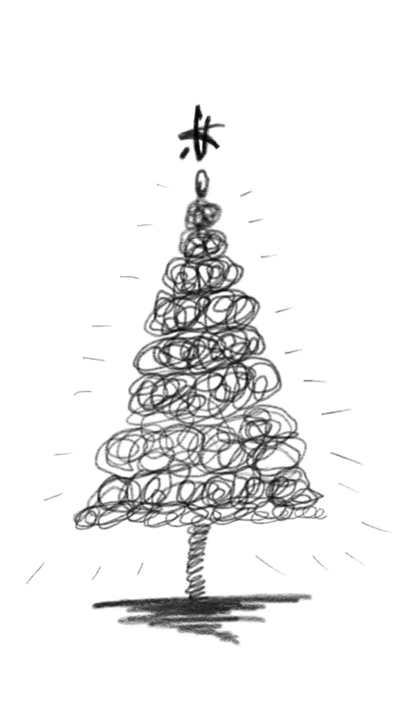 How to Draw a Christmas Tree - Example 9c